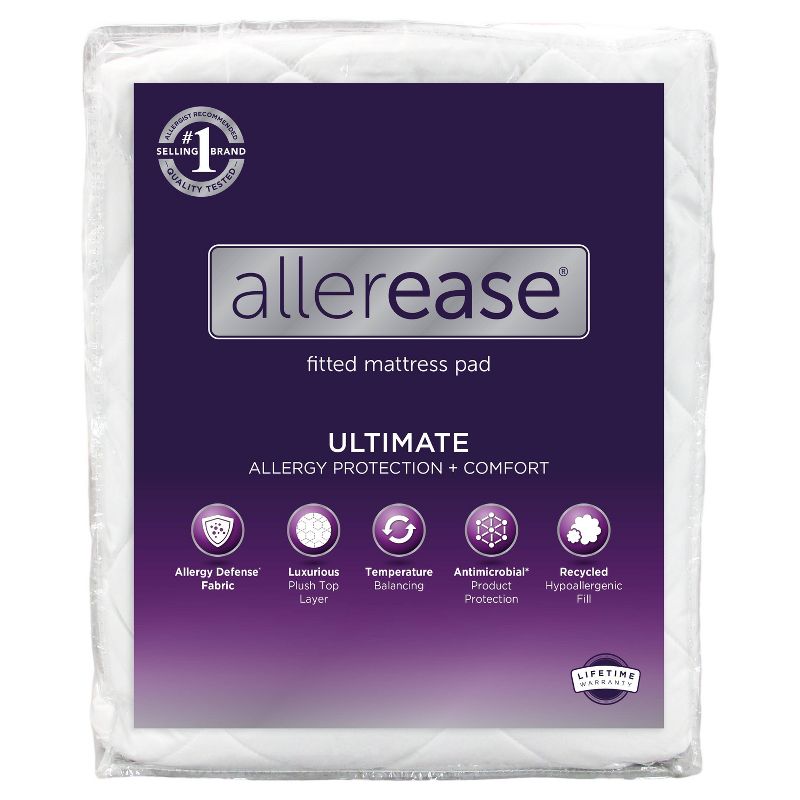 Ultimate Protection And Comfort Allergy Protection Mattress Pad - AllerEase, 1 of 8
