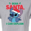 Women's - Lilo and Stitch - Dear Santa I Can Explain Christmas Cropped Graphic T-Shirt - 2 of 4