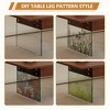 Lift-Top Coffee Table with Glass Legs, Modern Cocktail Table Sofa Side Table Storage Center Table, White/Black/Natural - ModernLuxe - 3 of 4