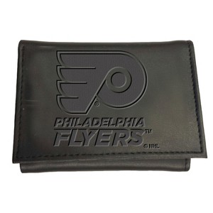 Evergreen NHL Philadelphia Flyers Black Leather Trifold Wallet Officially Licensed with Gift Box - 1 of 1