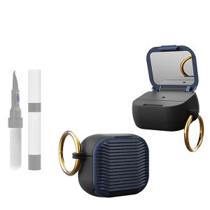 HTUTWOO Airpods Pro/Pro 2 Case, Beauty Mirror Earphone Protective Case Full Body Shockproof with Cleaning Kit and Keychain - 1 of 4