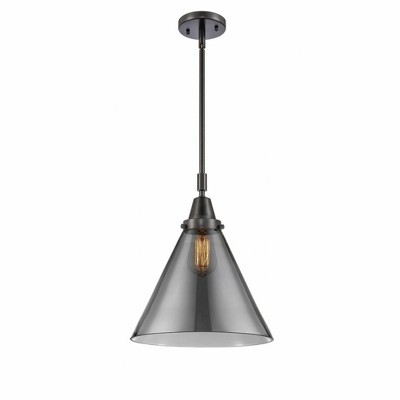 Cone - 1 Light Stem Hung Mini Pendant In Industrial Style-17.13 Inches Tall and 12 Inches Wide