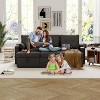 Sofa Bed, Sleeper Sofa with Storage, L-Shaped Sectional Featuring a Pull-Out Bed, Removable Cushion Covers for Living Room - 4 of 4