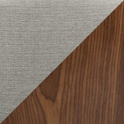 Curvo 22'' Walnut and Grey Contemporary Upholstered Side Chair