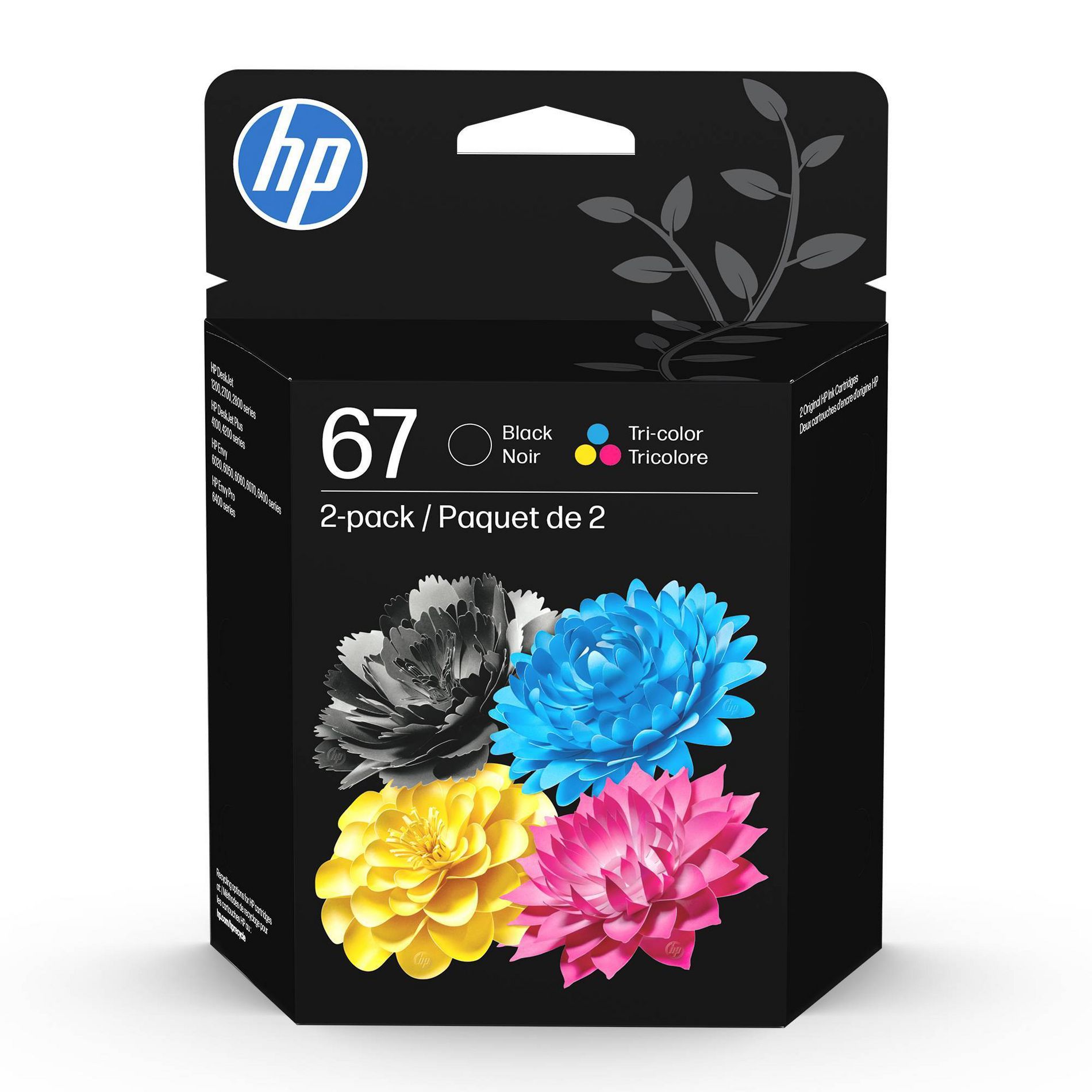 HP 67 Tri-color/Black Ink Combo Pack