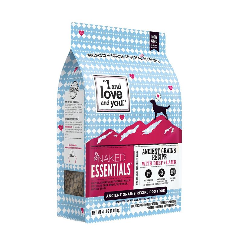 I and Love and You Naked Essentials Ancient Grains with Beef &#38; Lamb Holistic Dry Dog Food - 4lbs, 4 of 13