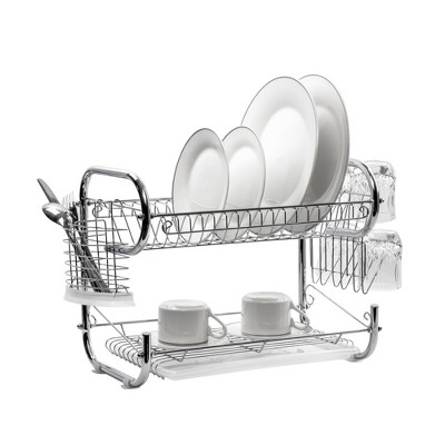 Stainless Steel Adjustable 2 Tier Dish Rack