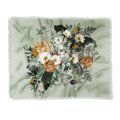 Iveta Abolina Paloma Midday Woven Throw Blanket Green - Deny Designs