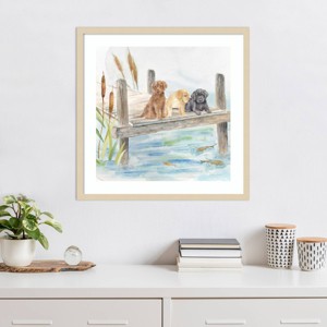 Amanti Art Woodland Dogs IV by Cynthia Coulter Framed Wall Art Print - 1 of 4