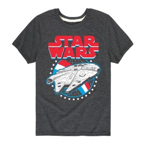 Boys' - Star Wars - Millennium Falcon Americana-Toddler And Youth Short Sleeve Graphic T-Shirt Short Sleeve Graphic T-Shirt - 1 of 4