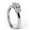 Pompeii3 1/2ct Three Stone Diamond Ring 14K White Gold - 2 of 4