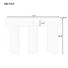 47" Modern Narrow Entryway Console Table with 2 Curved Drawers and Geometric Legs, Painted Hall Table for Foyer, Living Room - Panipeachy - 4 of 4