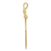 Black Bow Jewelry 14k Yellow Gold Floral Charm Holder Pendant, 23mm (7/8 inch) - 2 of 4
