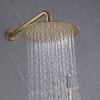 1-Handle 2-Spray Rain Shower Faucet and Hand Shower Combo Kit in Brushed Nickel (Valve Included) - image 4 of 4