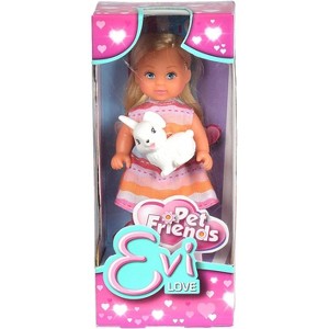 Simba Evi Love Pet Friends – Rabbit, 5″ Doll with Bunny Companion & Accessories, Ages 3+ - 1 of 1