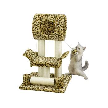Go Pet Club 28" Cat tree Scratcher Condo with Sisal Covered Toys F12