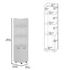 62H" Tall Corner Cabinet with 3-Tier Shelf and 2-Door - 3 of 4