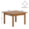 Resenkos Dining Table, Living Room Table,39.4'' Square Dining Table Kitchen Table with Solid Wood Legs for 4,Black - 4 of 4