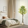 5FT Artificial Lemon Tree with 50 Lights - Realistic Faux Plant with Fruit, Lifelike Leaves, Pre-Potted for Home, Office, Living Room Decor - 3 of 4