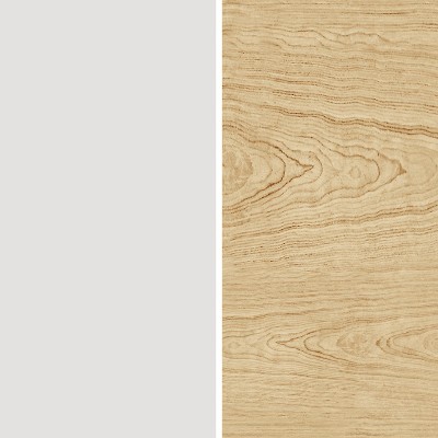 Malaysian Oak 48" Rectangular Dining Table in White/Natural
