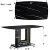 NicBex 63 Inch Rectangle Dining Table with Faux Marble Tabletop and U-Shape MDF Base for 6 to 8,Living Meeting Room - 3 of 4