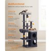 Tall Cat Tree, Multiple-Level Cat Tower with 2 Caves, 3 Scratching Posts, Dark Gray - 4 of 4