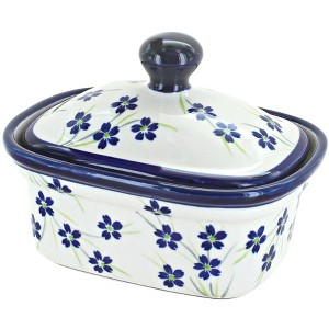 Blue Rose Polish Pottery 1188 Zaklady Butter Tub - 1 of 1