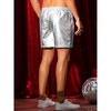 INSPIRE CHIC Men's Elastic Drawstring Party Metallic Hot Shorts - 3 of 4