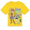 Disney Pixar Toy Story Woody Buzz Lightyear Bo Peep Rex Athletic T-Shirt Mesh Shorts Outfit Set Infant to Little Kid - 3 of 4