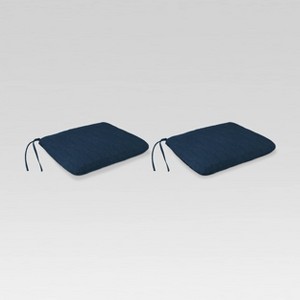2pk 18" x 15" Monoblock Outdoor Seat Cushions - Jordan Manufacturing - 1 of 3