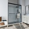 ONWITH 56 in. - 60 in. W x 72 in. H Sliding Framed Shower Door in Matte Black with Clear Glass - 3 of 4