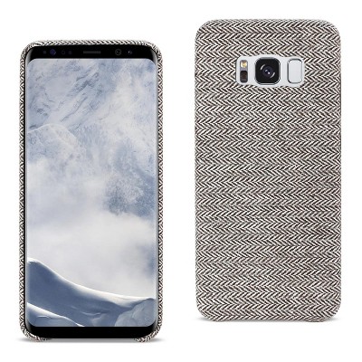 Reiko Samsung Galaxy S8 Herringbone Fabric in Dark Gray