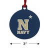 US Naval Academy Primary Logo Aluminum Holiday Christmas Tree Ornament - 3 of 4