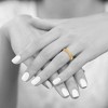 Black Bow Jewelry 4mm 14K White or Yellow Gold Half Round Milgrain Comfort Fit Band - 4 of 4