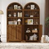 72" Tall Arched Pantry Cabinet with Doors, 5-Tier Kitchen Pantry Cabinet with Adjustable Shelf & Gold Handles, Wood Storage Cabinet for Dining Room - 4 of 4