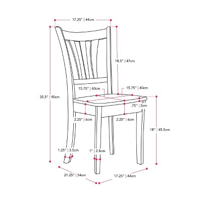 High Ladderback Cream and Brown Wood Side Chair Set