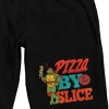 Teenage Mutant Ninja Turtles Pizza By The Slice Men's Black Sleep Pajama Shorts - 2 of 4