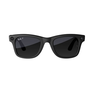 Ray-ban Meta Wayfarer Glasses - Matte Black Frames, Polarized Gray  