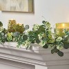 Artificial Eucalyptus Leaves Garland with Berries, Greenery Garland for Wedding Arch Backdrop, Garden Gate, Doorways, Table, Runner, Door Home Decor - 3 of 4