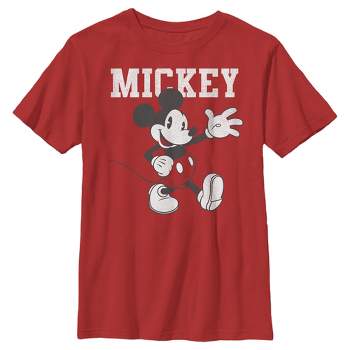 Boy's Mickey & Friends Retro Walking Pose T-Shirt