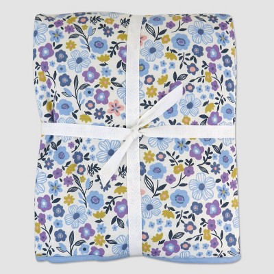 Honest Baby Organic Cotton Lightweight Knit Quilt - Meadow Floral Purple