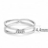 Slickblue Women's Stainless Steel Ring - Polished Finish with Clear CZ Stones, Timeless and Stylish, Size 5-10 - 2 of 4