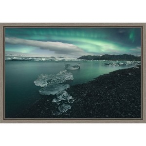 Amanti Art Jokulsarlon Iceland by Antonio Carrillo Lopez Canvas Wall Art Print Framed 23-in. x 16-in. - 1 of 4