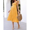 Maternity Dress Square Neck Sleeveless Smocked Ruffle Sleeve Baby Shower Photoshoot Summer Midi Dresses - 3 of 4