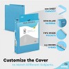 3 Ring Binder Clear View Cover with 2 Inside Pockets, Colored School Supplies Office and Home Binders – by Enday - 4 of 4