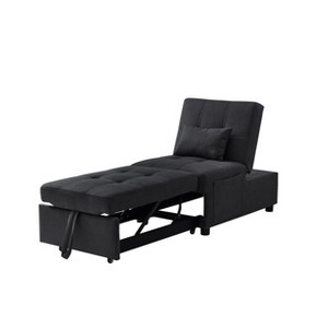 NicBex 38.5" Sleeper Sofa Couch Convertible Lounge Sofa with Side Pocket Fabric Pull Out Sofa Bed - 1 of 4