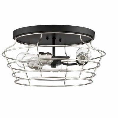 Craftmade Lighting Thatcher 3 - Light Flush Mount in  Flat Black/Brushed Polished Nickel