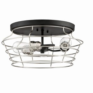Craftmade Lighting Thatcher 3 - Light Flush Mount in  Flat Black/Brushed Polished Nickel - 1 of 1