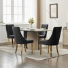 TiramisuBest Comfy Chenille Dining Chairs Set of 2, Upholstered Accent Kitchen Chairs with Golden Stainless Steel Legs, Beige - 4 of 4