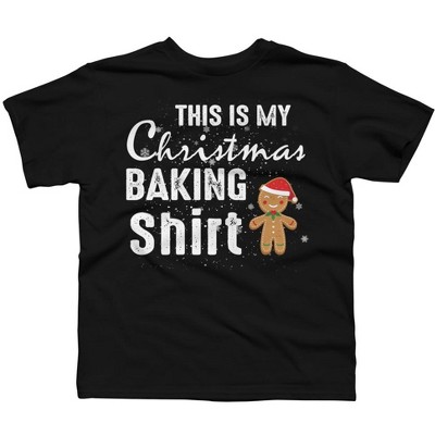 Boy's Design By Humans Gingerbread Christmas Baking Shirt By 